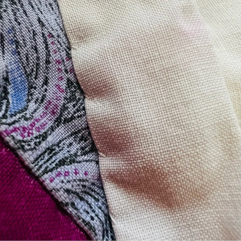 Vintage From 1970’s  Handmade King  Fan Quilt – 105” x 100” - Picture 12 of 14